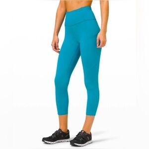 Sz 6 EUC Lululemon: Fast and Free High-Rise Crop 23" Nulux | Hawaiian Blue